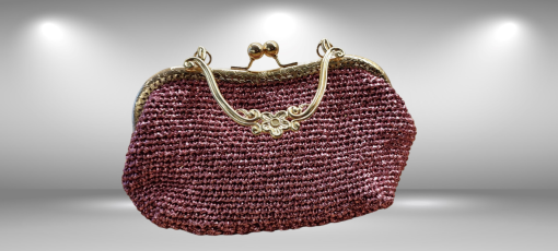 Pembe Simli El çantası